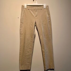 Banana Republic cream velvet cropped pants